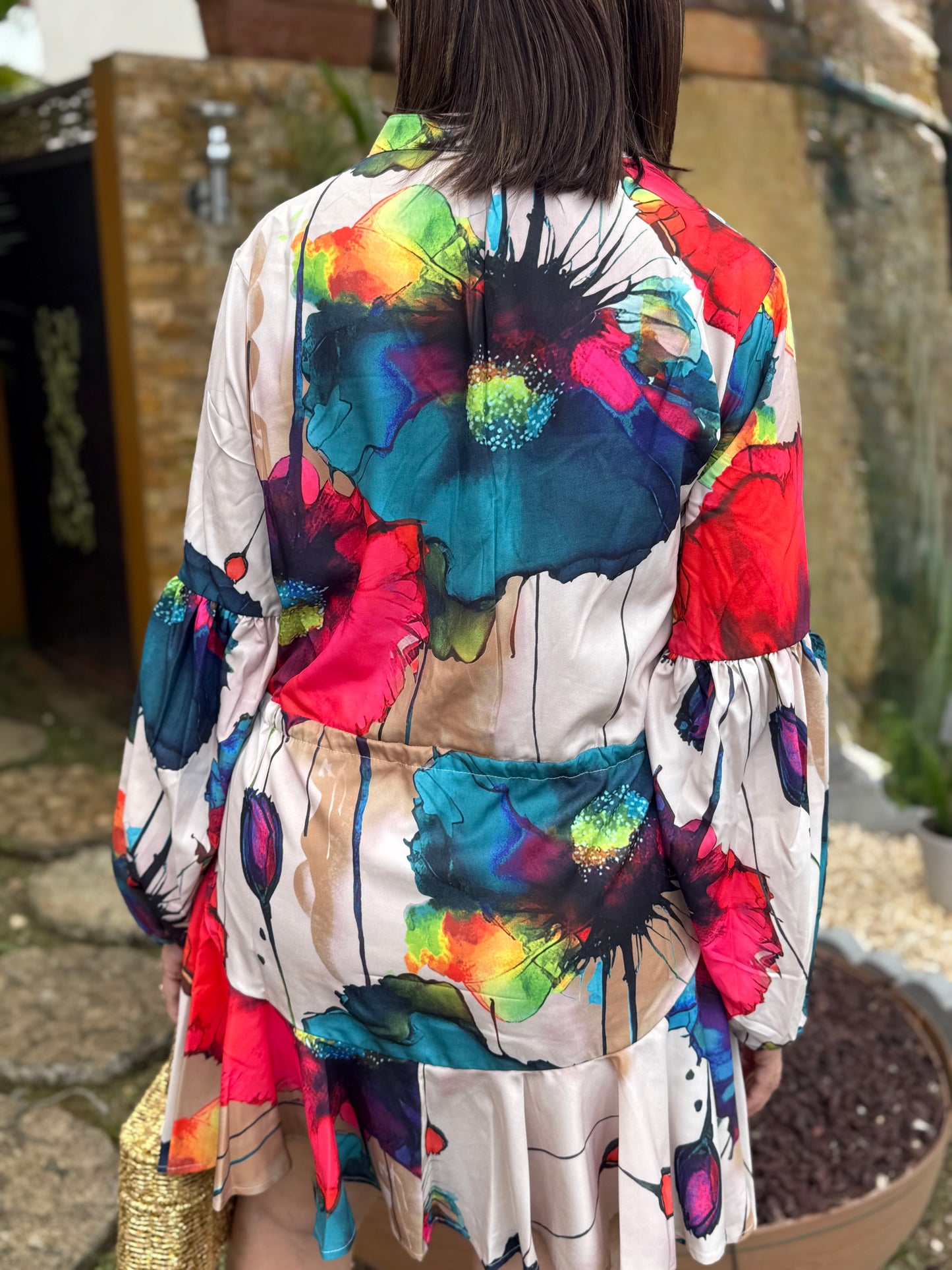 FLOWER PAINT BILLOWY FIT MINI FLOWER