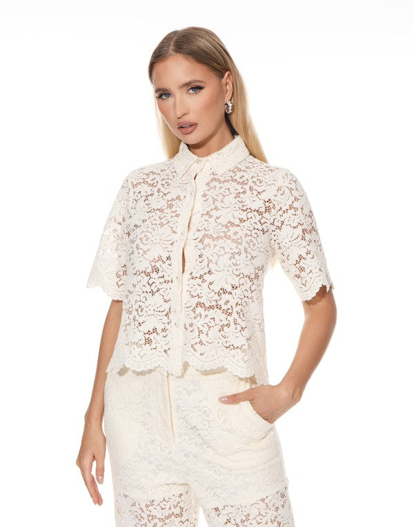 LACE 2 PIECE PANTS SET