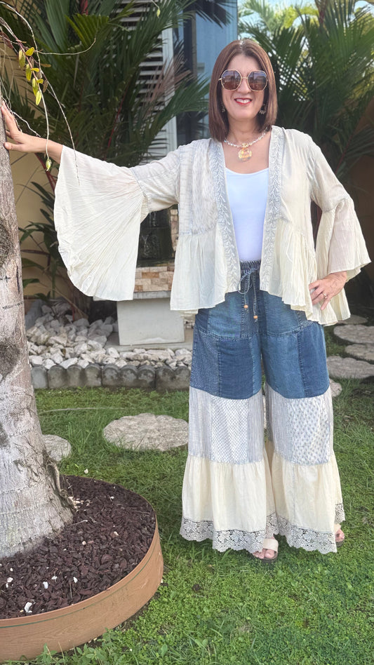 Boho Frill & Flow Kimono & Pant