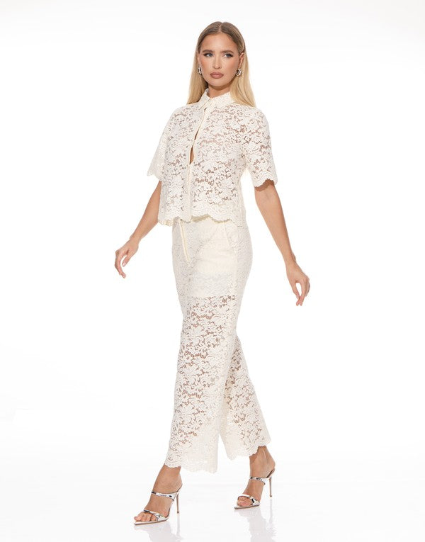 LACE 2 PIECE PANTS SET