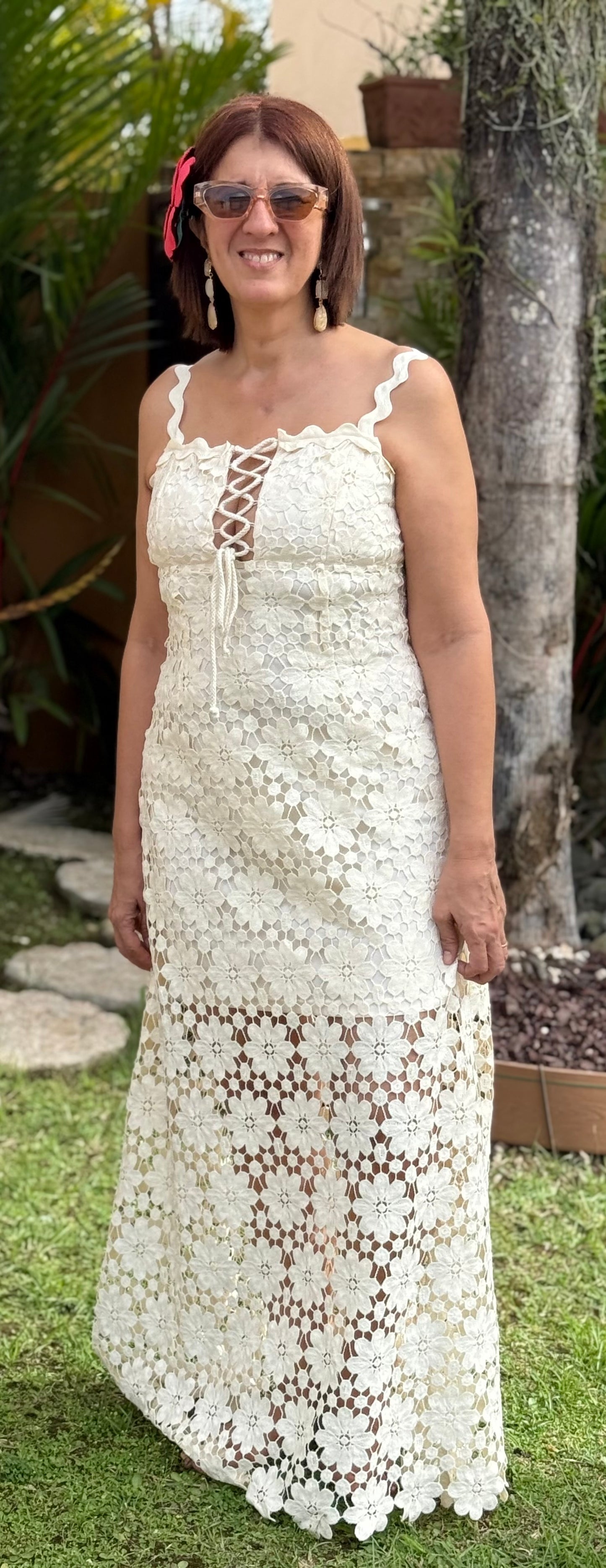 Lace Up Maxi Dress