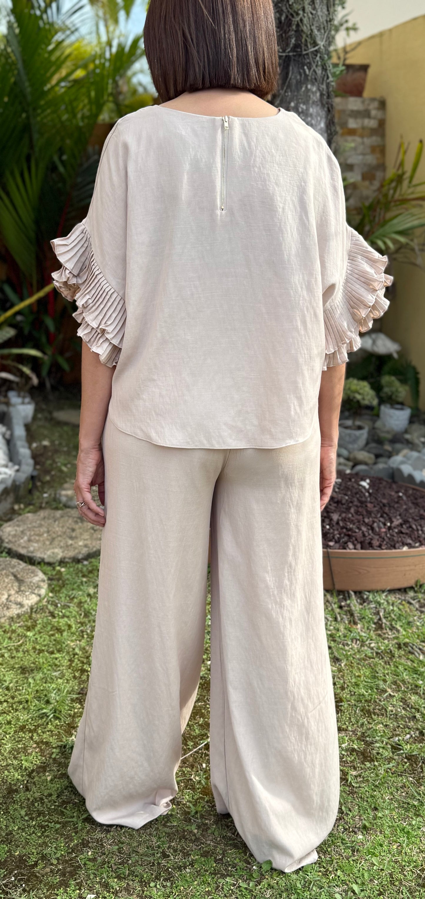 Linen Blouse & Pants Set