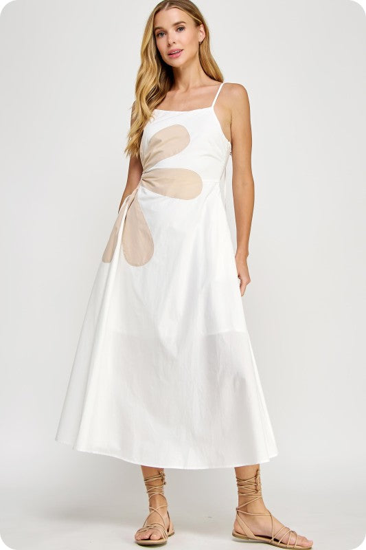 Vestido midi blanco