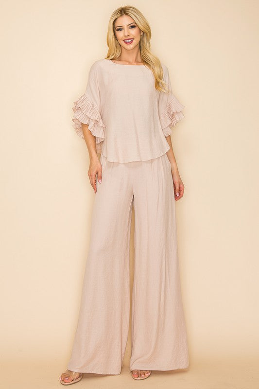 Linen Blouse & Pant Set