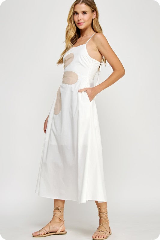 Vestido midi blanco